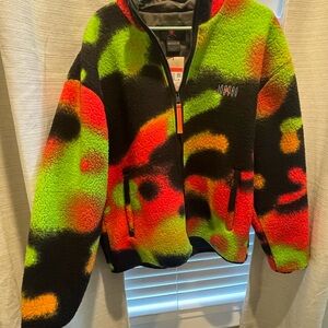 Supreme multi color Jordan Nike Black jacket with Bold Design